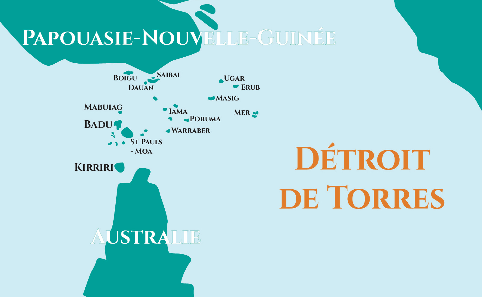 Carte Détroit de Torres